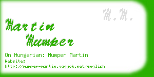 martin mumper business card